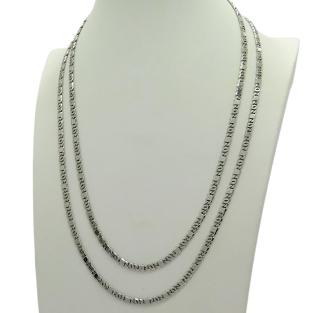 Collana uomo piena occhio di pernice argento 925 - 50 cm - 60 cm