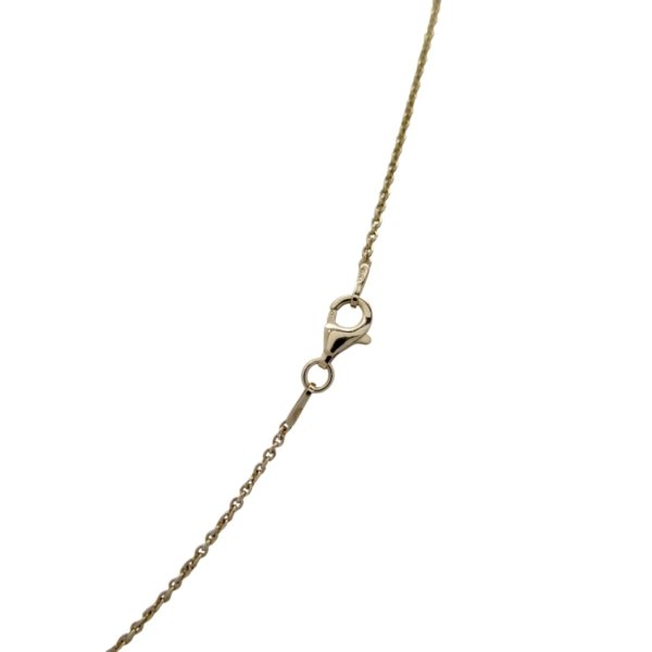 Collana rosario croce pendente grani azzurro avio