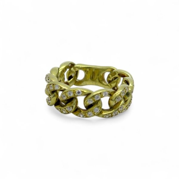Anello groumette morbida argento e zirconi
