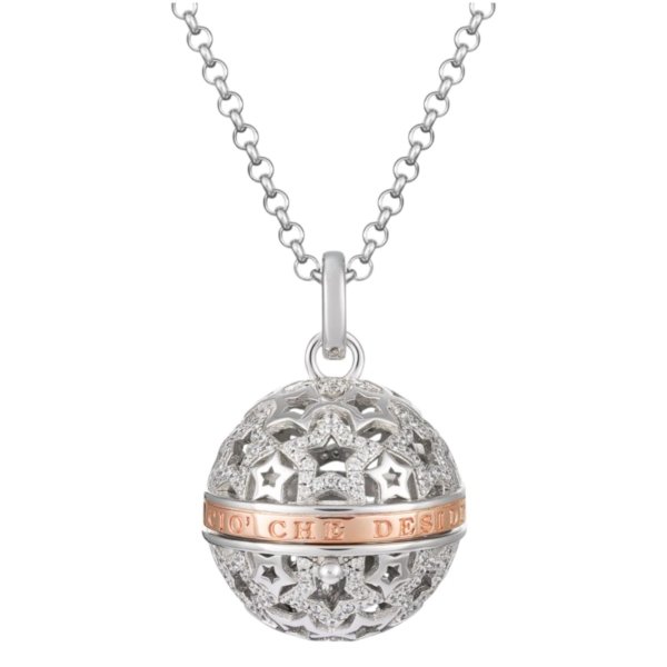 Collana chiama angeli apribile stella Blu e sonaglio Giannotti
