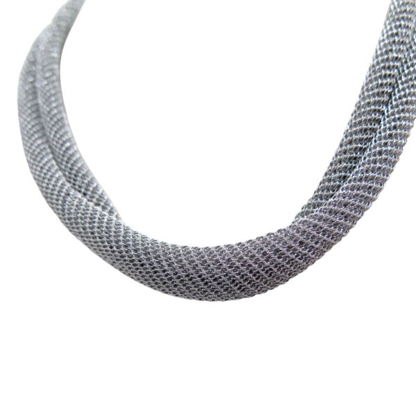Collana fifthavenue tessuto lurex e argento