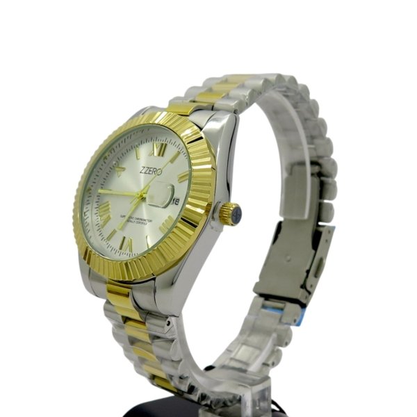 Orologio donna dorato e acciaio Zzero classic prestige date