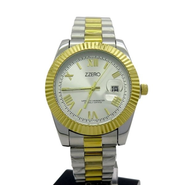 Orologio donna dorato e acciaio Zzero classic prestige date