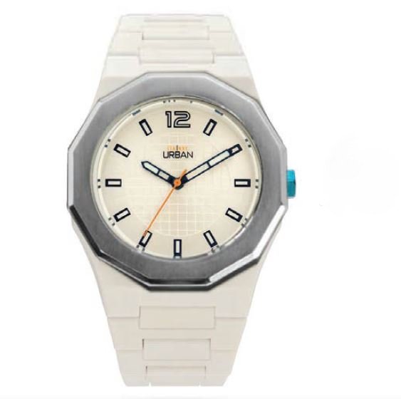 Orologio in ABS bianco urban style