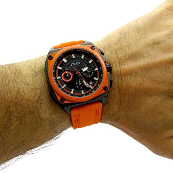 Orologio crono arancione Zzero