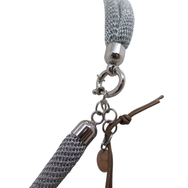 Collana fifthavenue tessuto lurex e argento