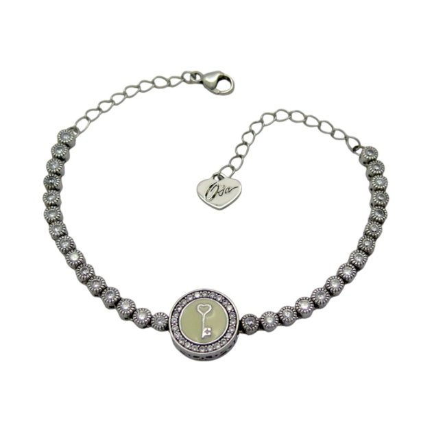 Bracciale chiave tennis in argento