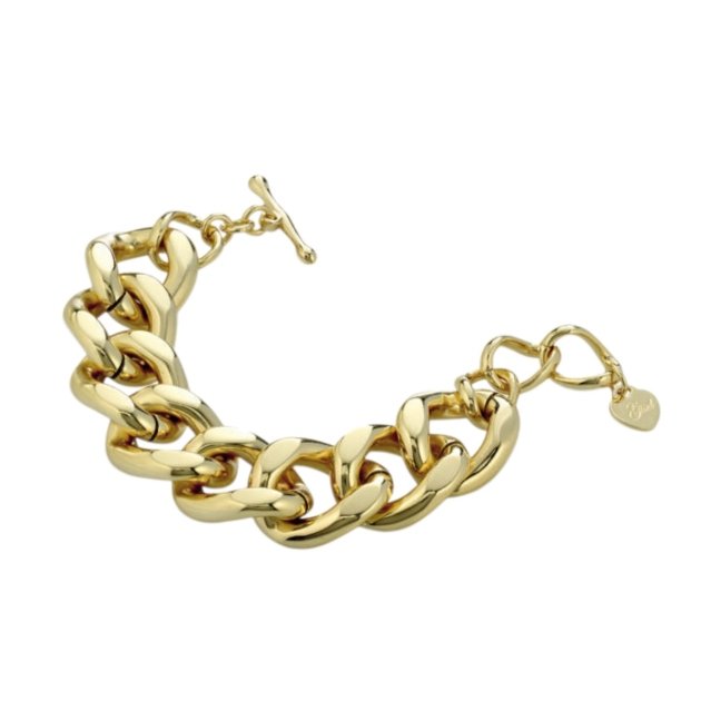 Bracciale groumette grossa placcato oro