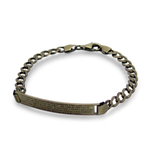 Bracciale preghiera padre nostro in argento vintage