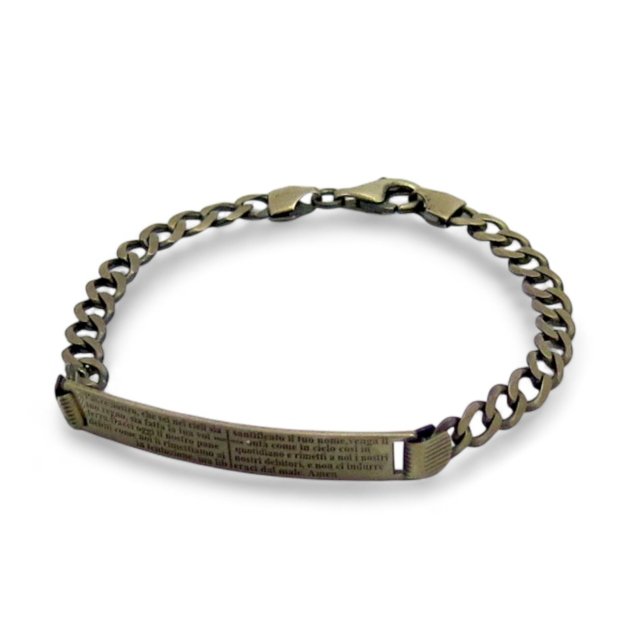 Bracciale preghiera padre nostro in argento vintage
