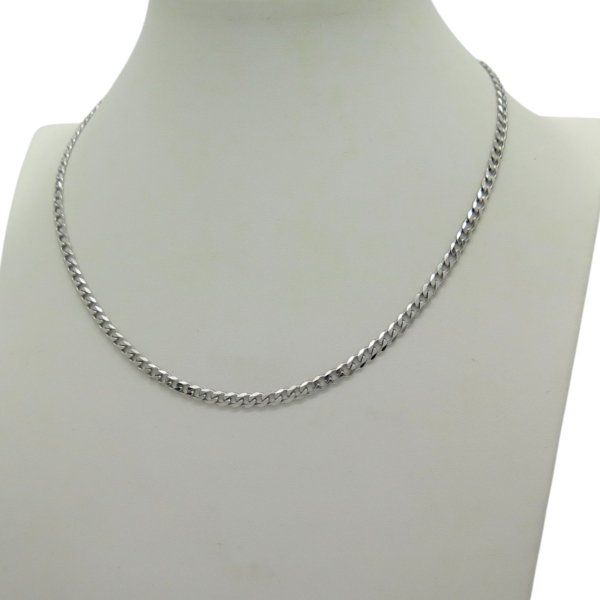 Catena groumette 40 cm argento 925 rodio