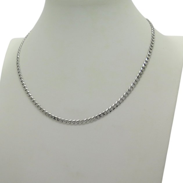 Catena groumette 40 cm argento 925 rodio