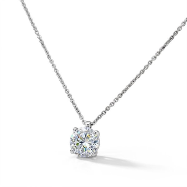 Ciondolo punto luce argento zircone 1 cm