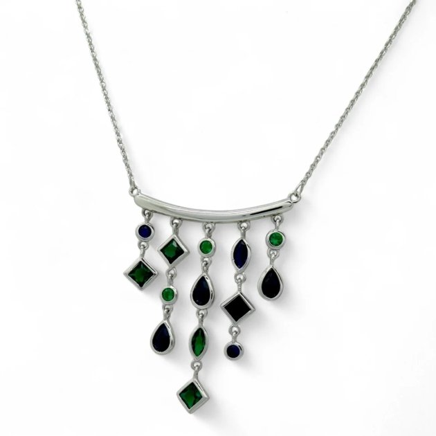 Collana con pendenti colorati in argento Byblos