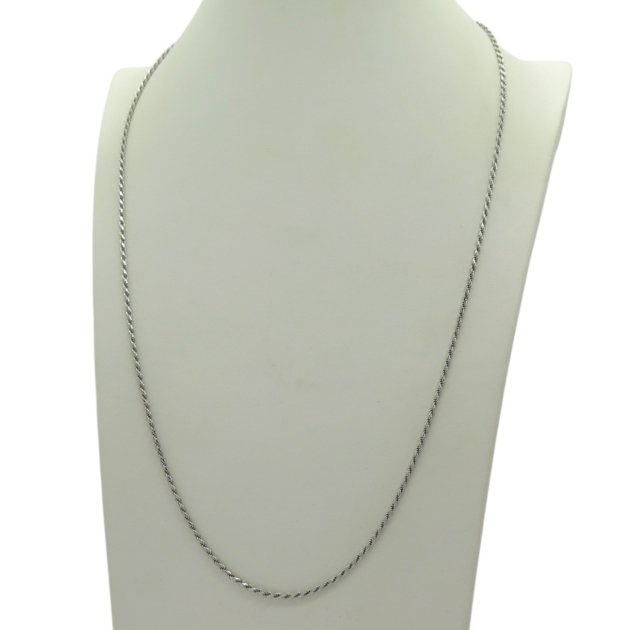 Collana cordino 60 cm in argento 925