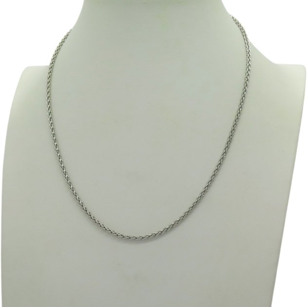 Collana donna spiga in argento 925 rodiato
