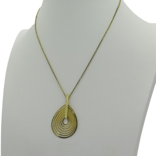 Collana goccia argento placcato oro