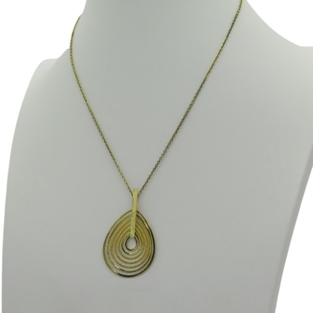 Collana goccia argento placcato oro