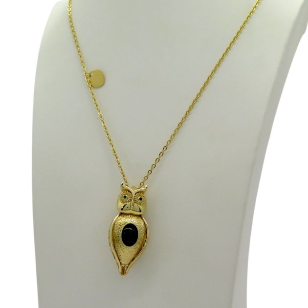 Collana lunga ciondolo gufo