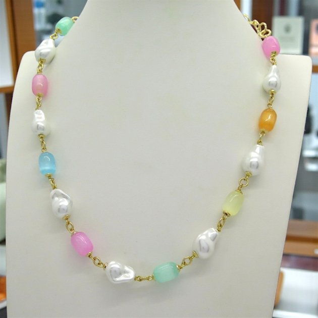 Collana multicolor perle barocche Sovrani Bijoux