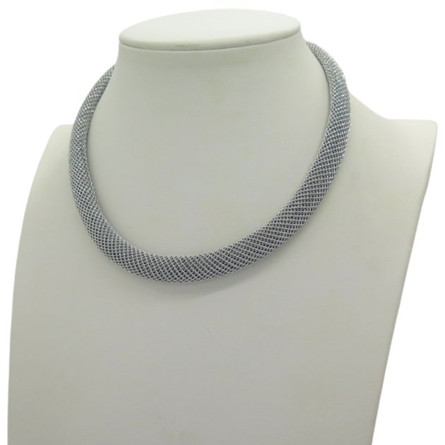 Collarino in tessuto lurex e argento FifthAvenue