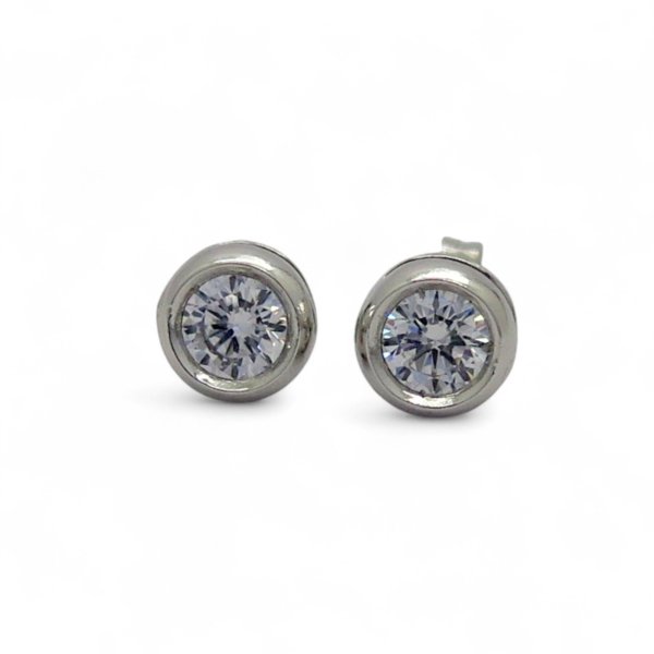 Orecchini cipollini grandi in oro bianco 18 ct
