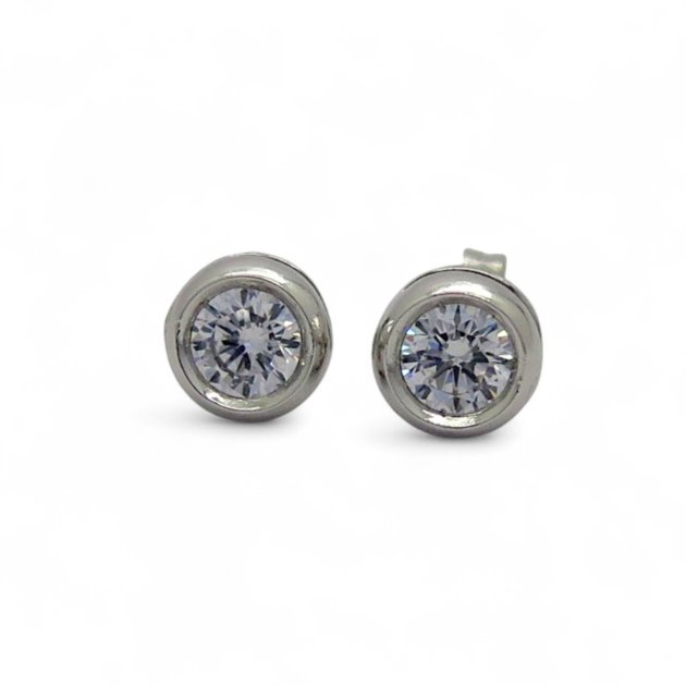 Orecchini cipollini grandi in oro bianco 18 ct