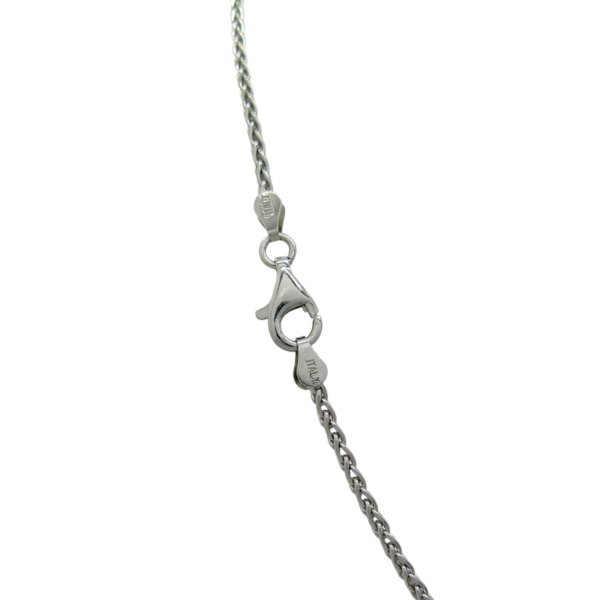 Collana donna spiga in argento 925 rodiato