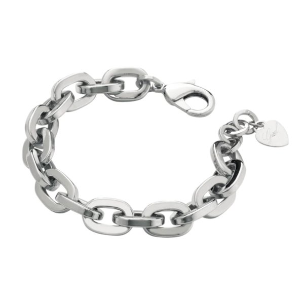Bracciale Gisel catena ovali rodio