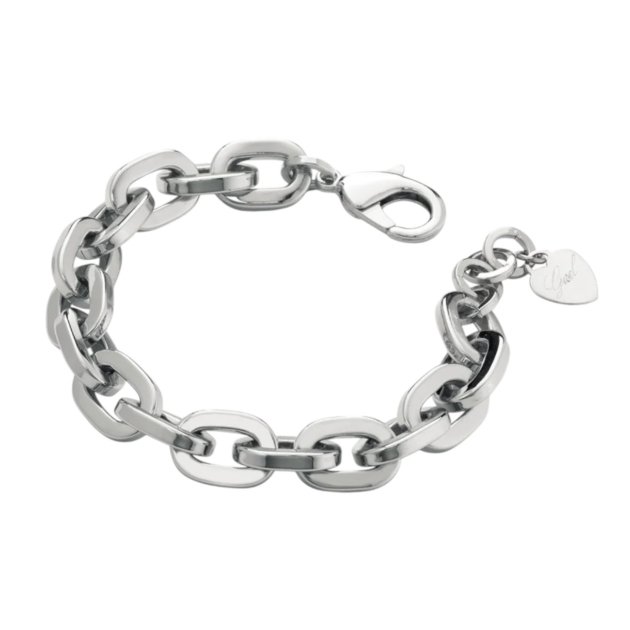 Bracciale Gisel catena ovali rodio