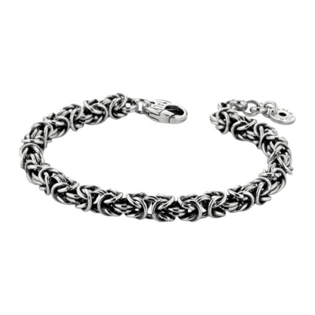 Bracciale bizantina uomo in argento 925