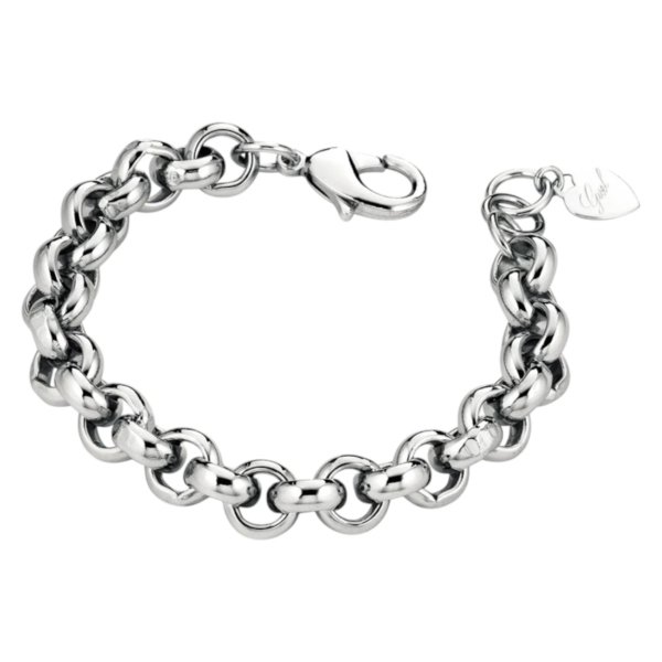 Bracciale rolò cerchi rodio