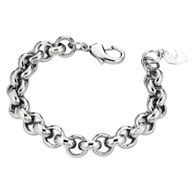 Bracciale rolò cerchi rodio