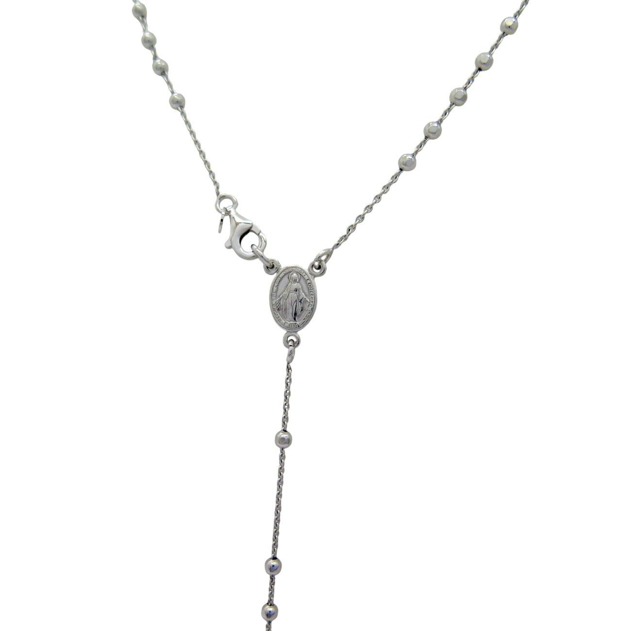 Collana Rosario rodio in argento 925