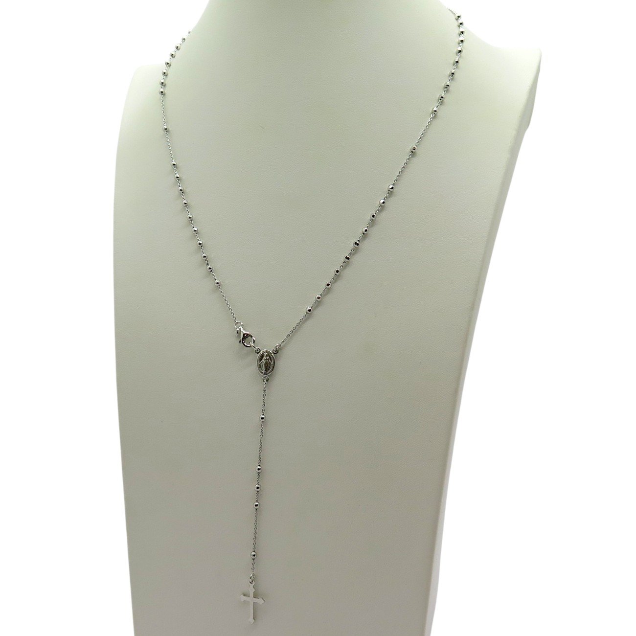 Collana Rosario rodio in argento 925