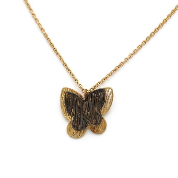 Collana farfalla in oro taglio laser