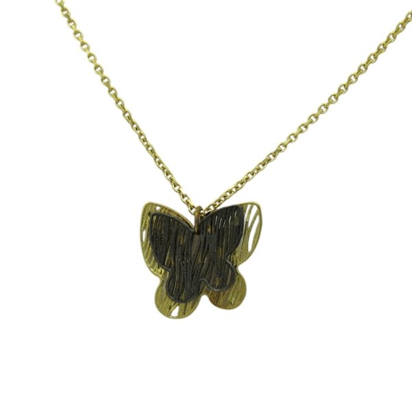 Collana farfalla in oro taglio laser