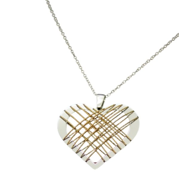 Collana multifilo cuore Sovrani argento