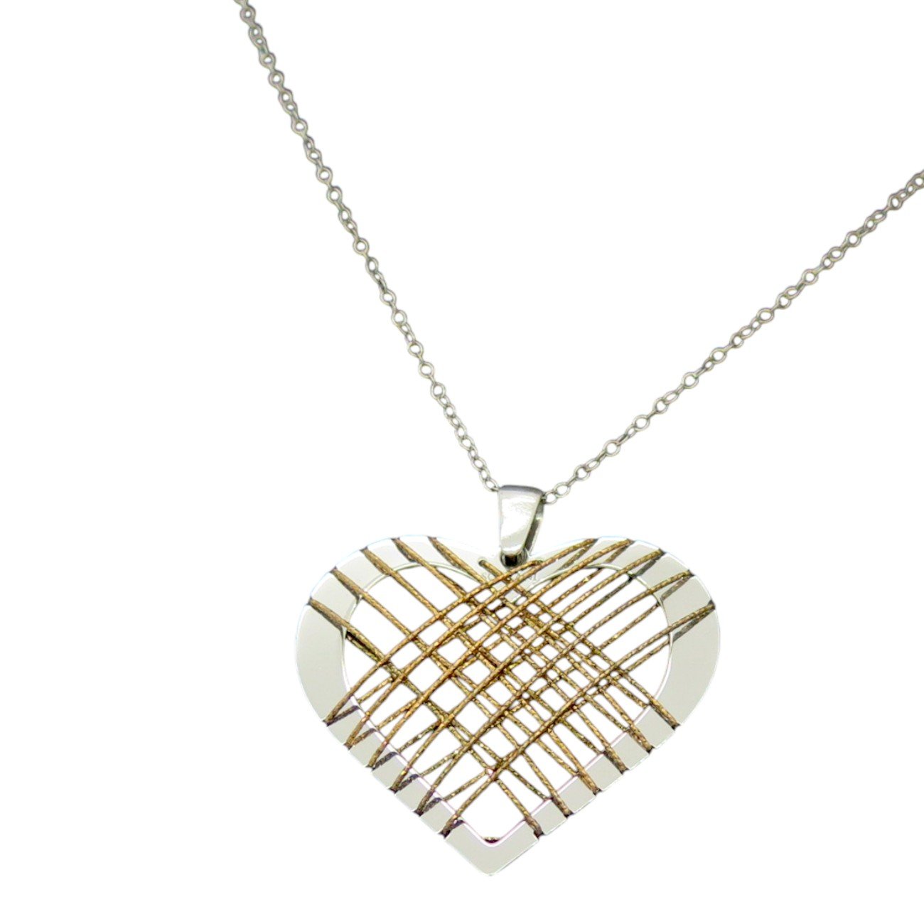 Collana multifilo cuore Sovrani argento