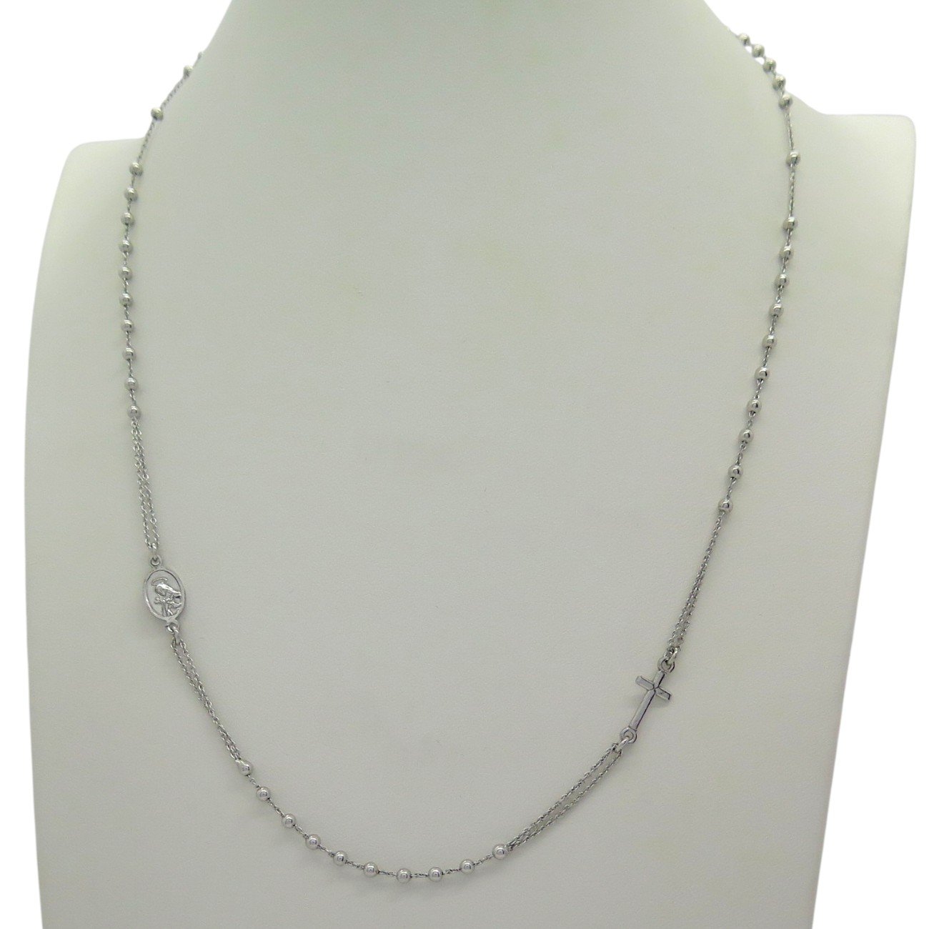 Collana rosario senza pendente in argento 925