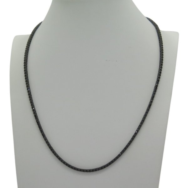 Collana tennis black uomo in argento 925