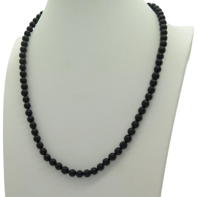 Collana uomo sfere onice e argento 925