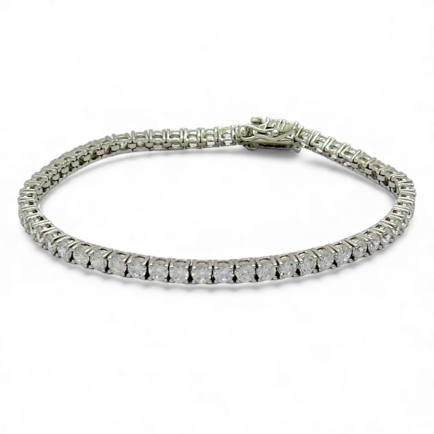 Bracciale Tennis 3 mm in argento 925 rodiato