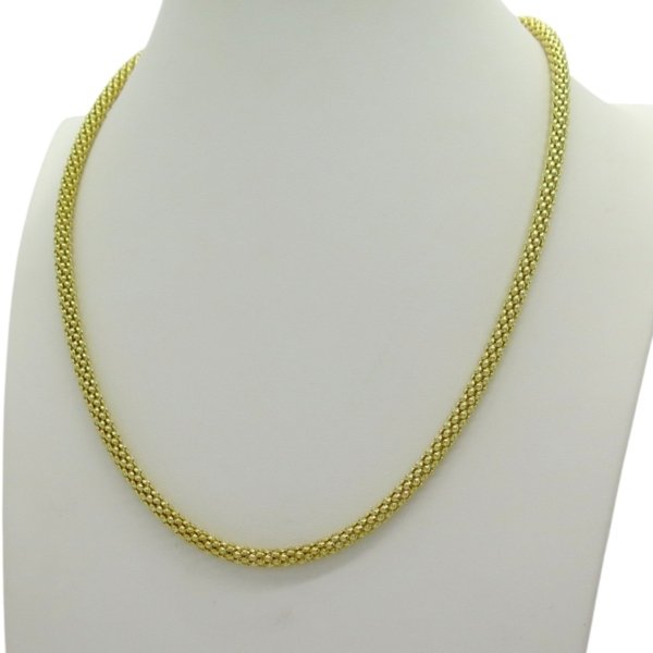 Collana grana di riso dorata in argento 925