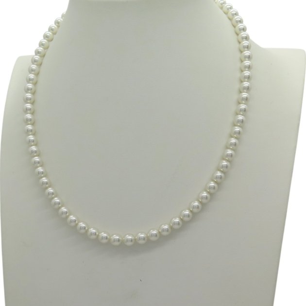 Collana perle sfere vetro