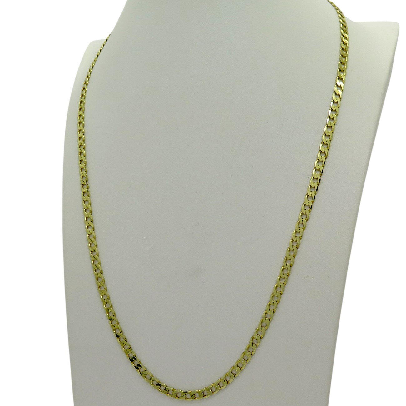 Collana uomo piatta groumette 60 cm argento 925 placcato