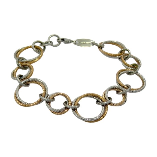 Fraboso Argento Bracciale donna cerchi diamantati