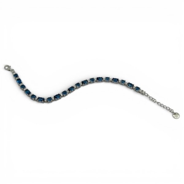 Bracciale tennis topazio blu london Sovrani