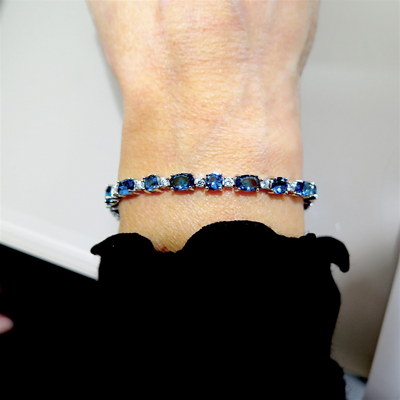 Bracciale tennis topazio blu london Sovrani