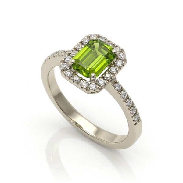 Anello pietra verde oliva Argento 925